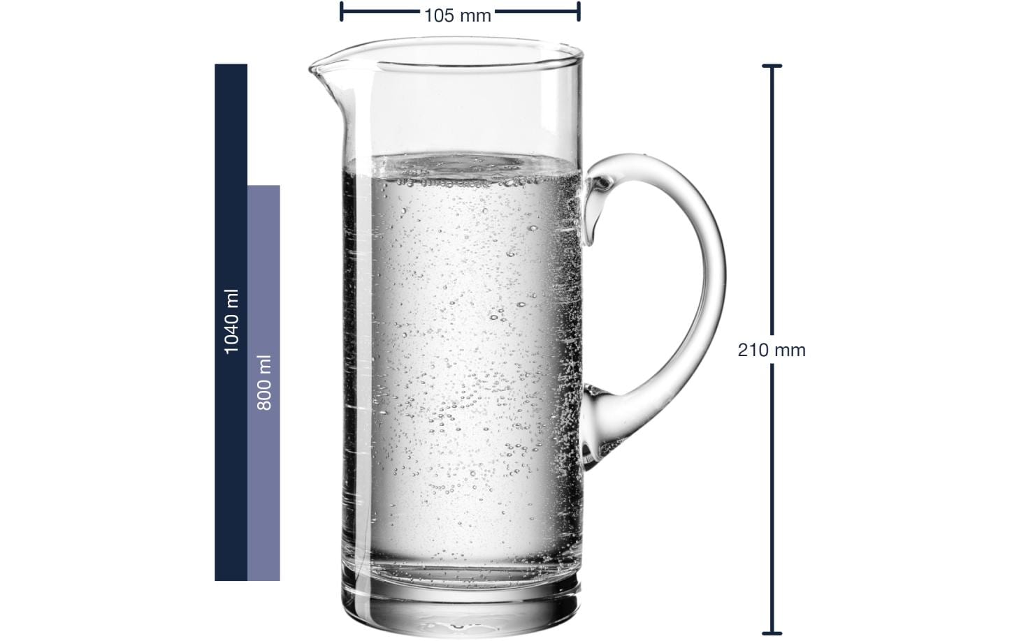 LEONARDO Ciao VIP Krug – 0,80 l, Kalk-Natron-Glas, transparent, spülmaschinenfest