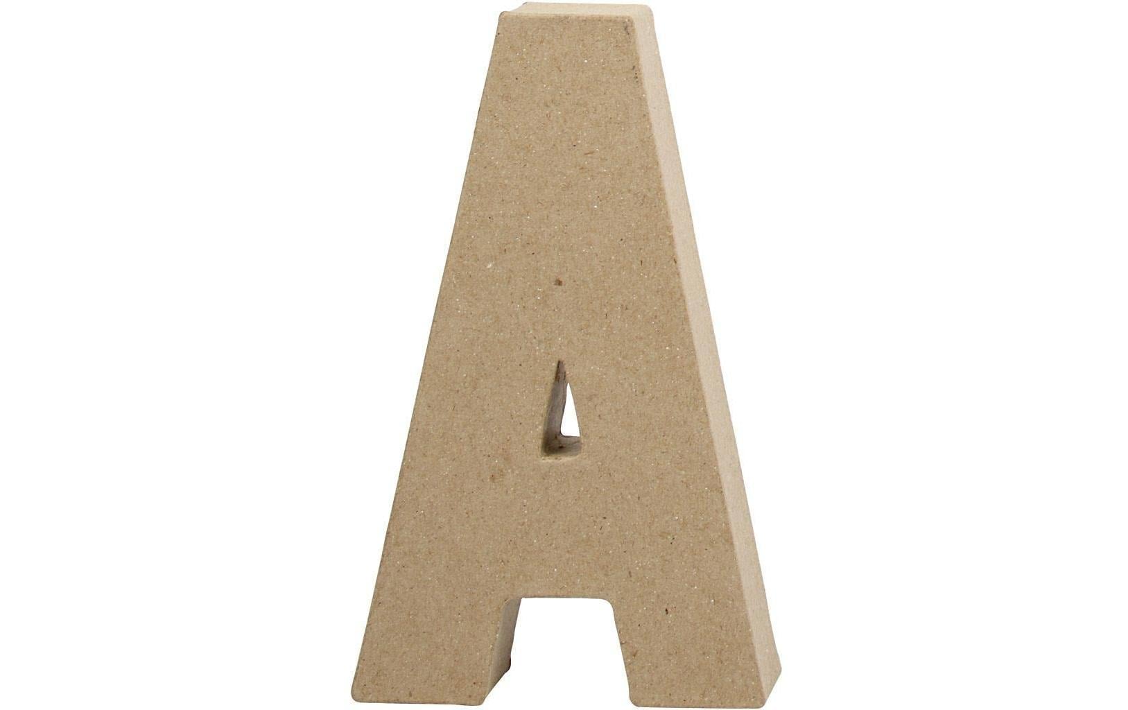 Creativ Company Papp-Buchstabe, Buchstabe A, 11,8 cm × 2,5 cm × 20,5 cm