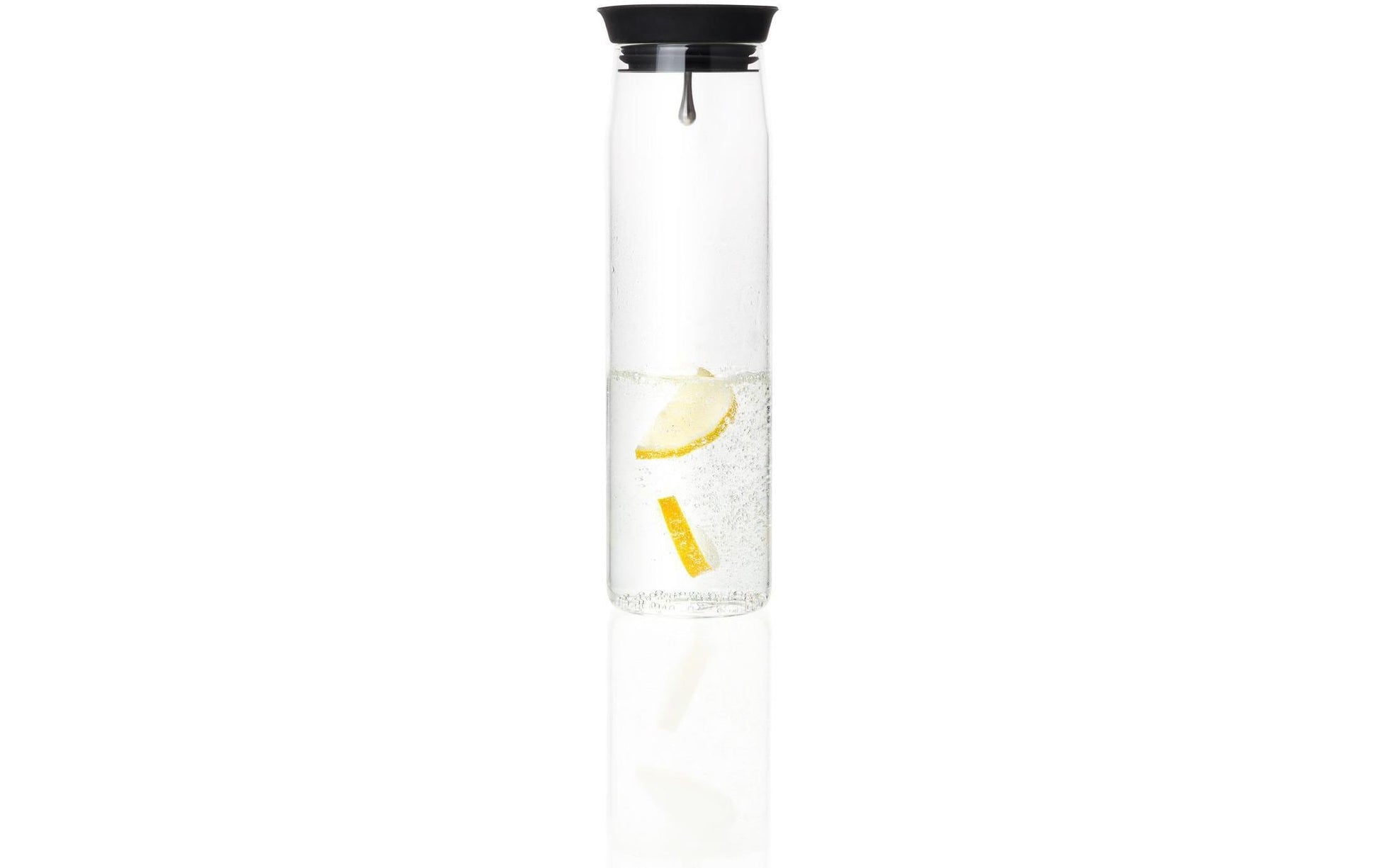 LEONARDO Karaffe Brioso – 1 l, Ø 8,5 cm, Borosilikatglas, Transparent, mit Silikondeckel, spülmaschinenfest