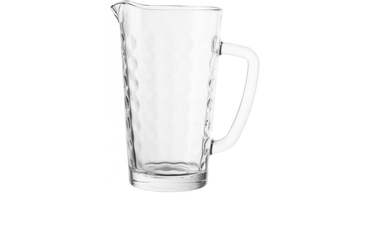 LEONARDO Krug Ciao Optic – 1,2 l, Ø 15,8 cm, H 22,4 cm, Kalk-Natron-Glas, Transparent, spülmaschinenfest