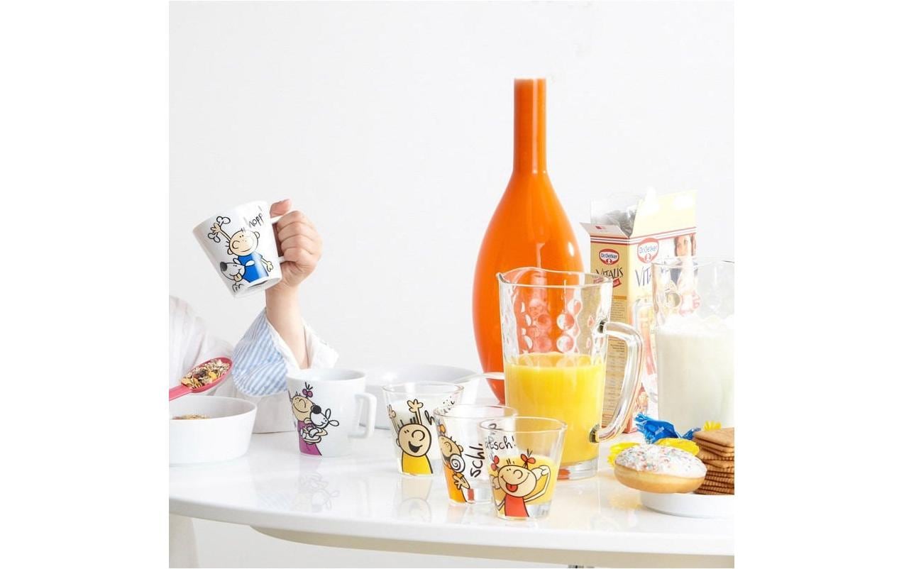 LEONARDO Krug Ciao Optic – 1,2 l, Ø 15,8 cm, H 22,4 cm, Kalk-Natron-Glas, Transparent, spülmaschinenfest
