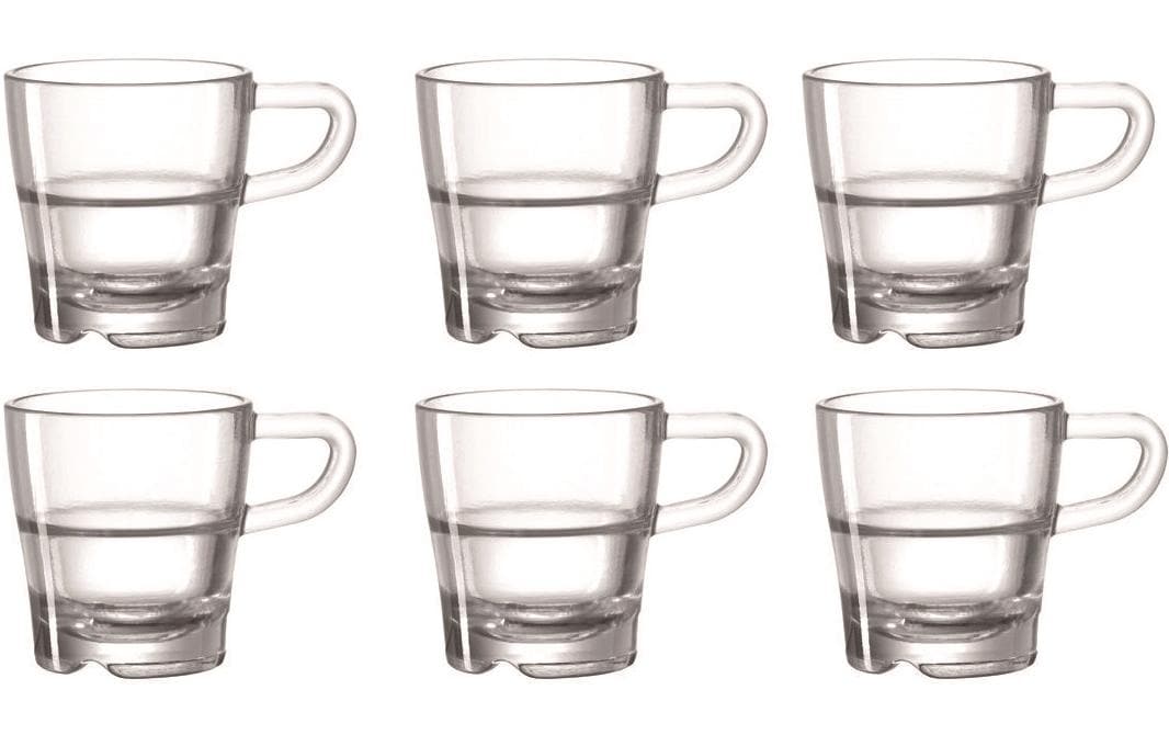 LEONARDO Espressotasse – 0,07 l, Glas, transparent, 6 Stück