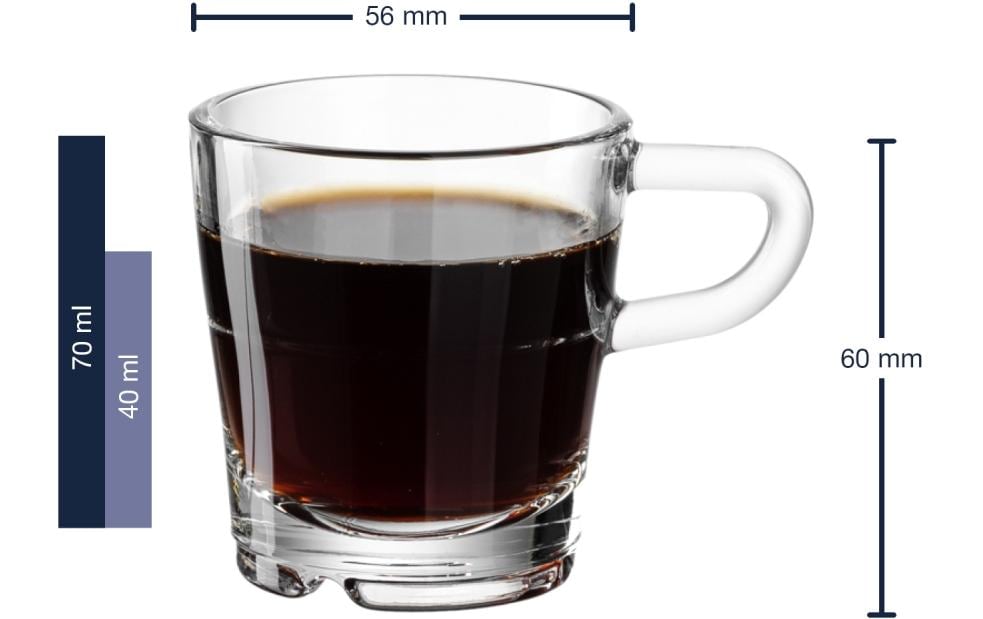 LEONARDO Espressotasse – 0,07 l, Glas, transparent, 6 Stück