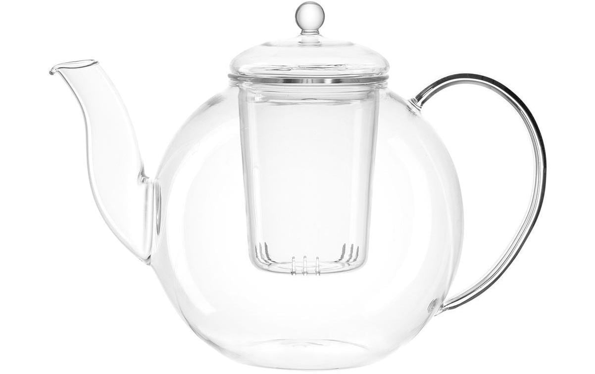 Leonardo Teekanne – 1,2 l, Ø 19,2 cm, Borosilikatglas, mit Deckel, spülmaschinenfest, mit Filtereinsatz