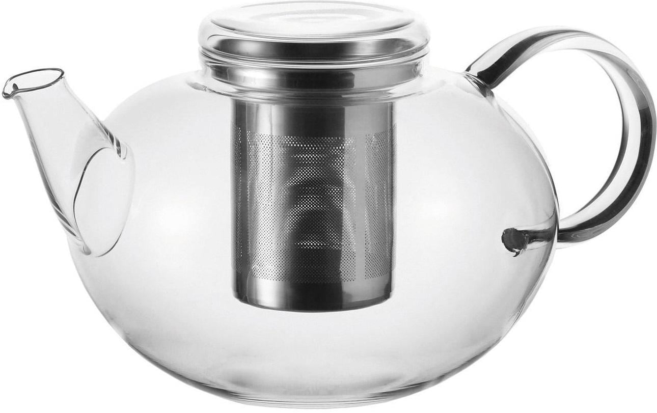 LEONARDO Teekanne – 1,5 l, Ø 23,0 cm, H 15,0 cm, Borosilikatglas/Edelstahl, mit Edelstahlsieb