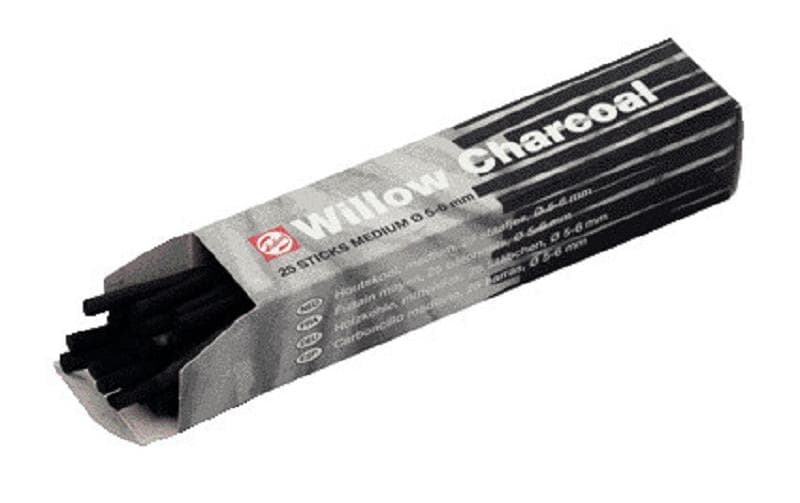 Talens Zeichenkohle – Schwarz, Ø 5–6 mm, 25er-Pack, geruchsarm