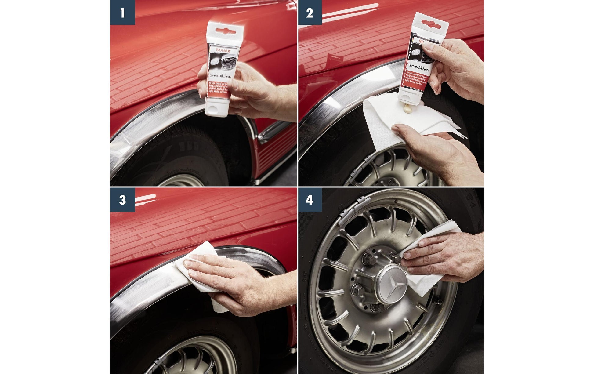 Sonax Polierpaste Chrom & Aluminium – für Stossfänger – 75 ml – 1 Stk.