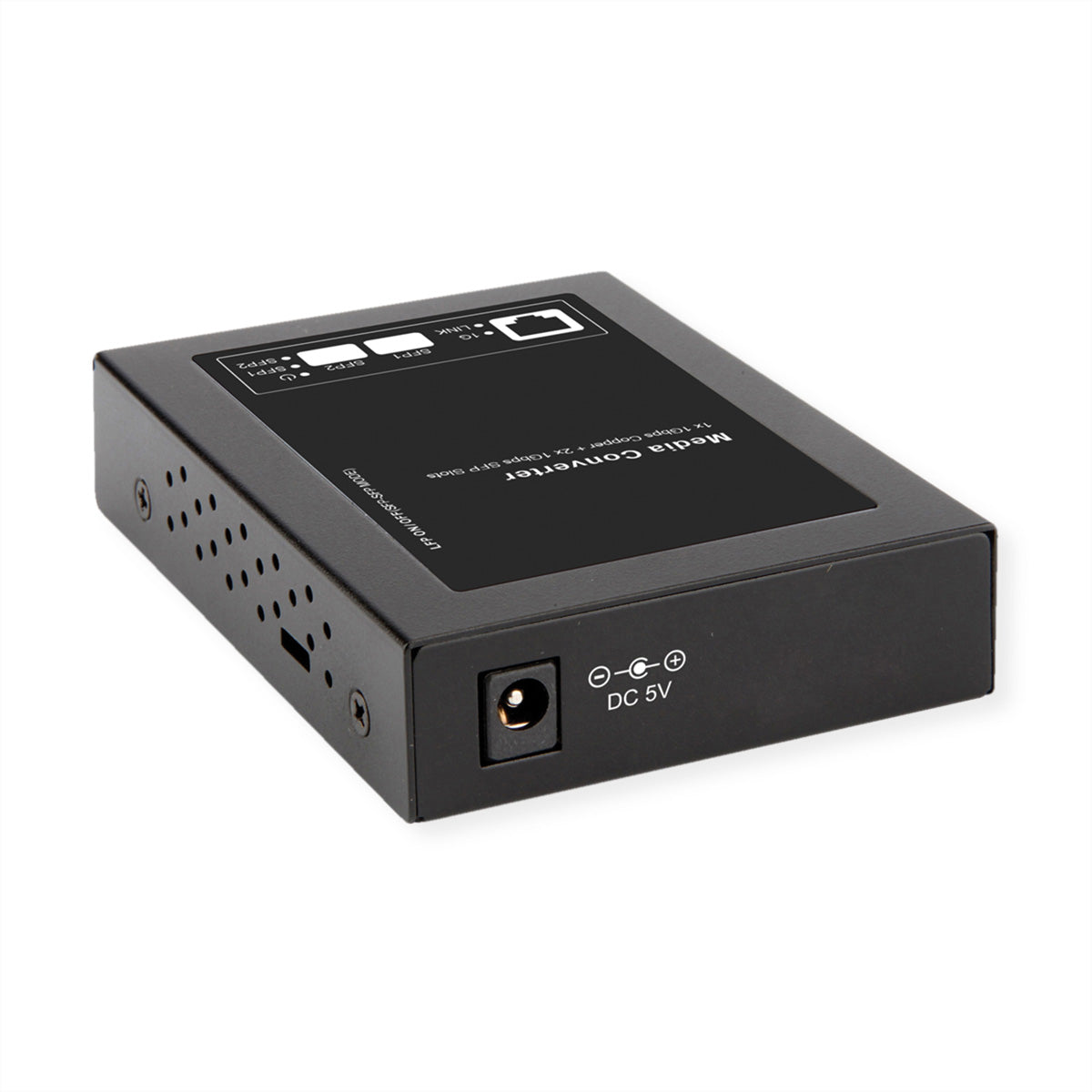 ROLINE Medienkonverter Mini-GBIC zu RJ-45 – 1 Gbit/s, 2× Mini-GBIC, 1× RJ-45, für Mini-GBIC (SX/LX) – Schwarz
