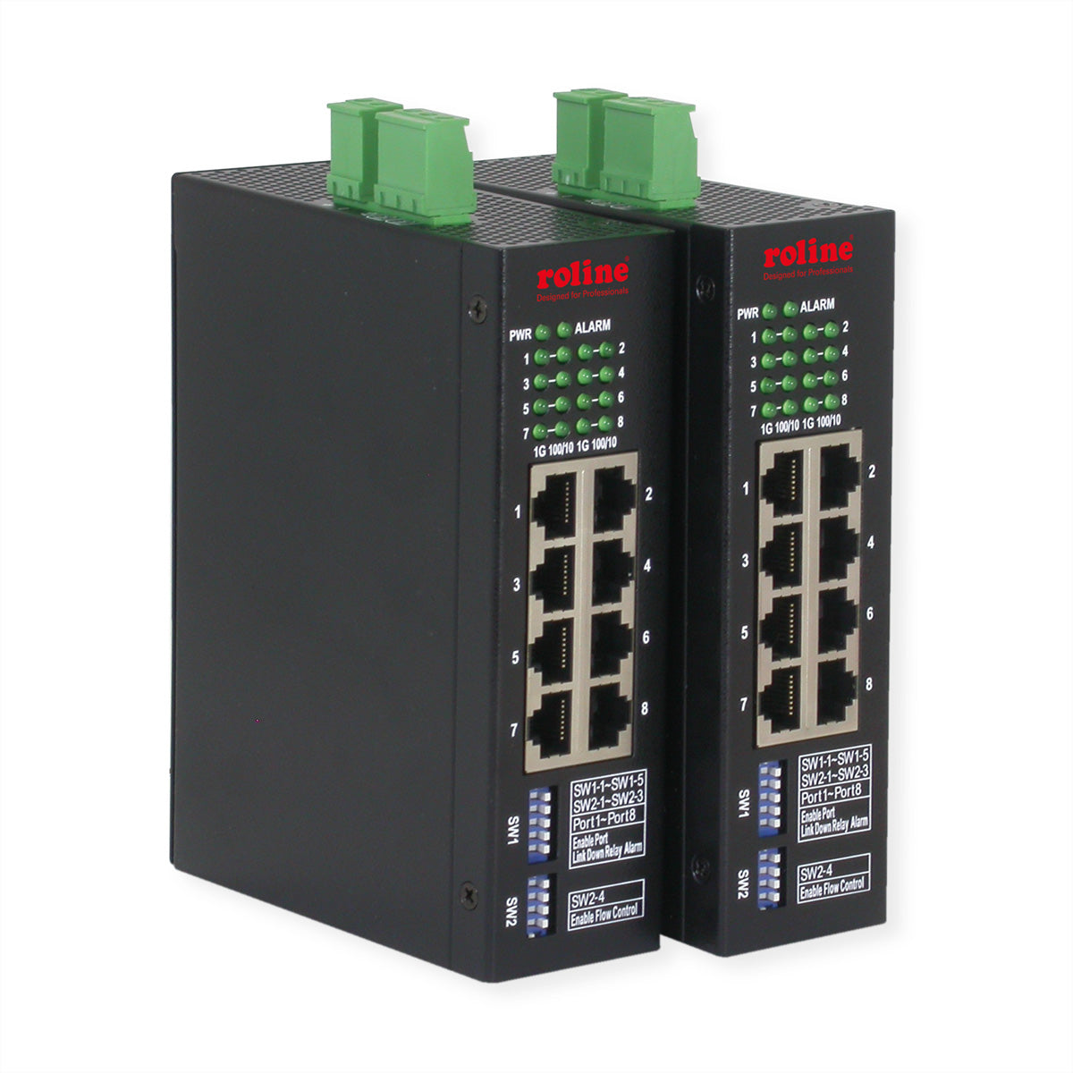 ROLINE Smart L2 Industrie Switch – 8× 1G, Hutschiene