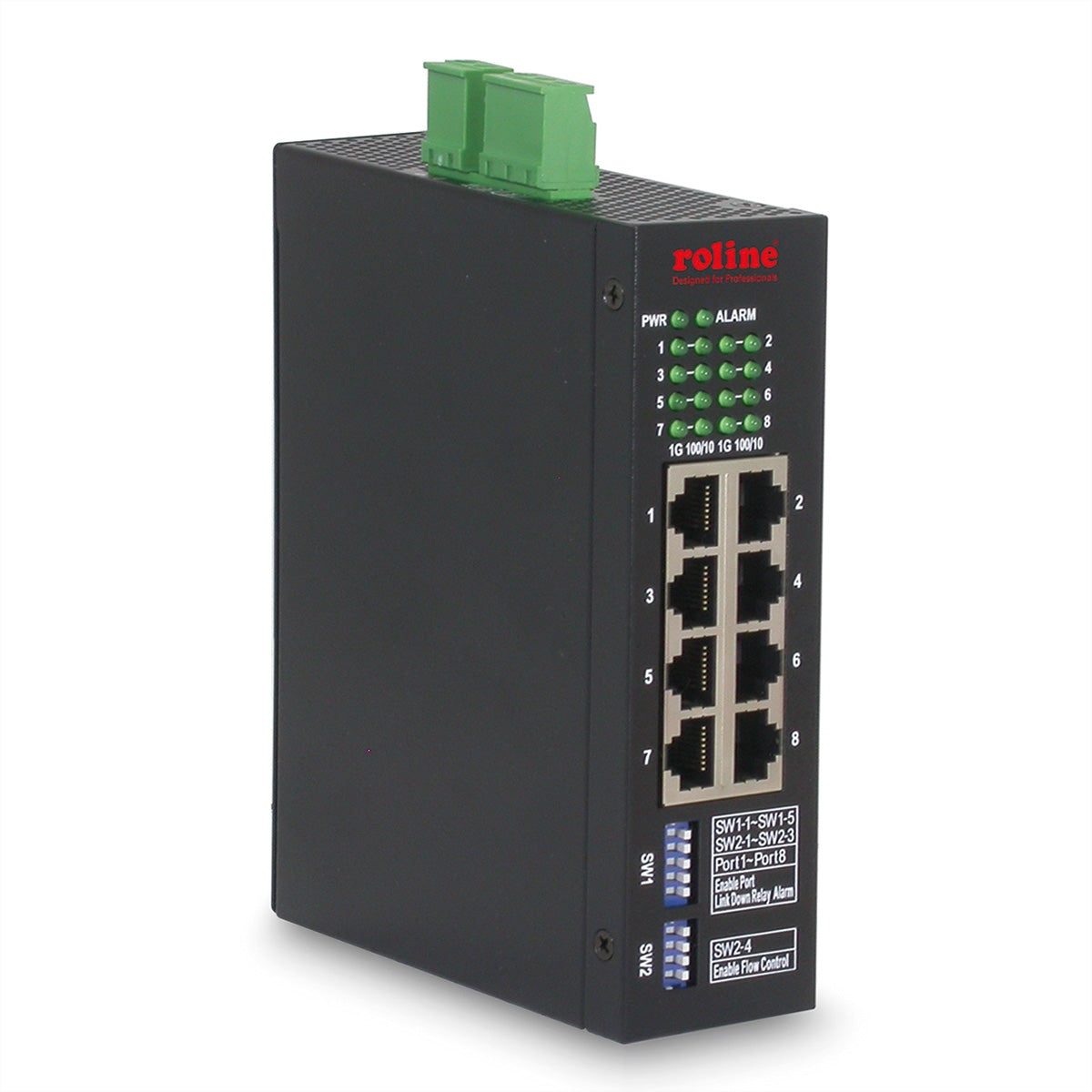 ROLINE Smart L2 Switch – 8× 1G, Hutschiene