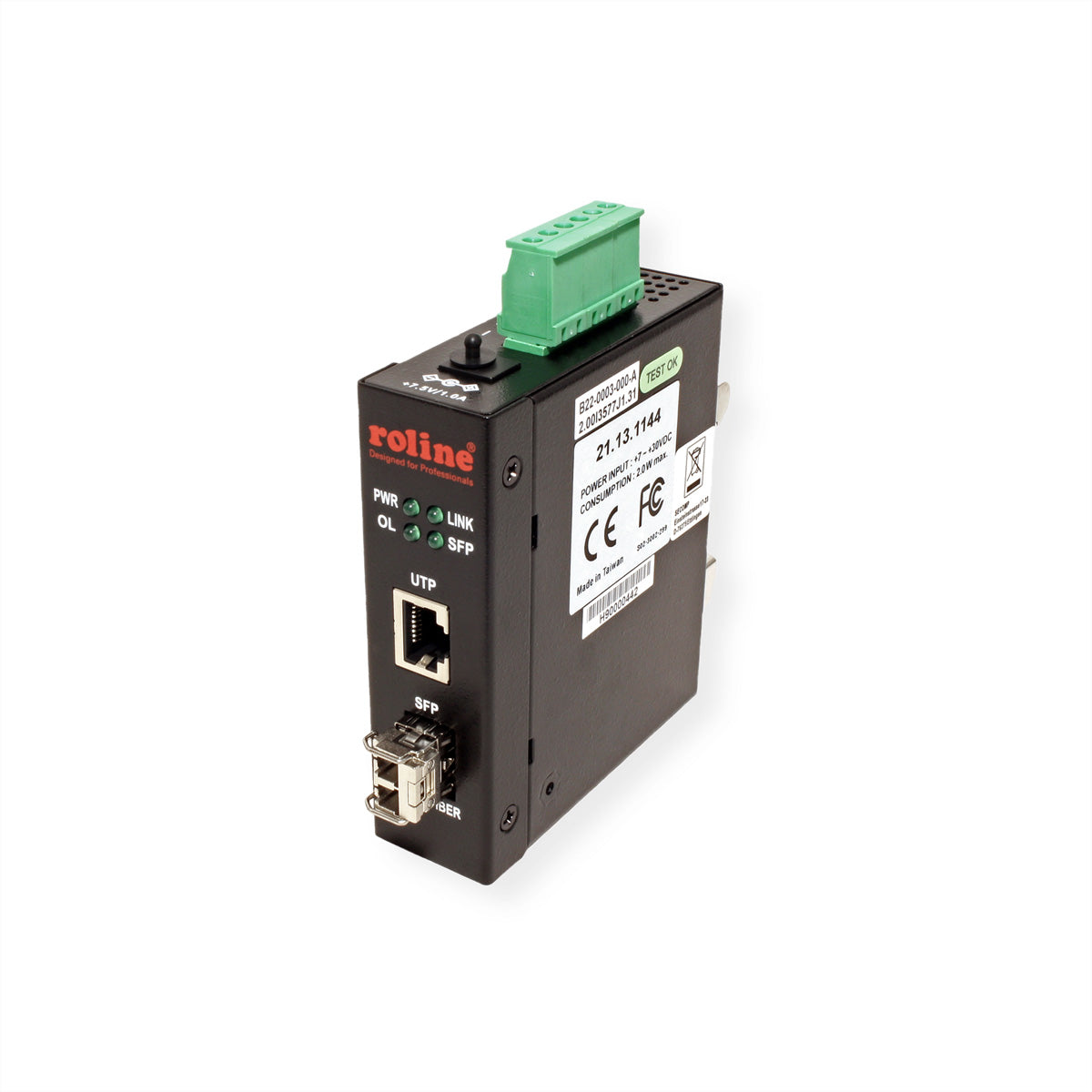 ROLINE 1000T-1000SX/LC Medienkonverter – Duplex LC zu RJ-45, Gigabit (1000Base-SX), Multimode, bis 500 m