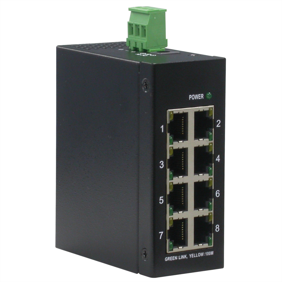 ROLINE Industrie – Unmanaged Switch – 8× 10/100, Hutschiene