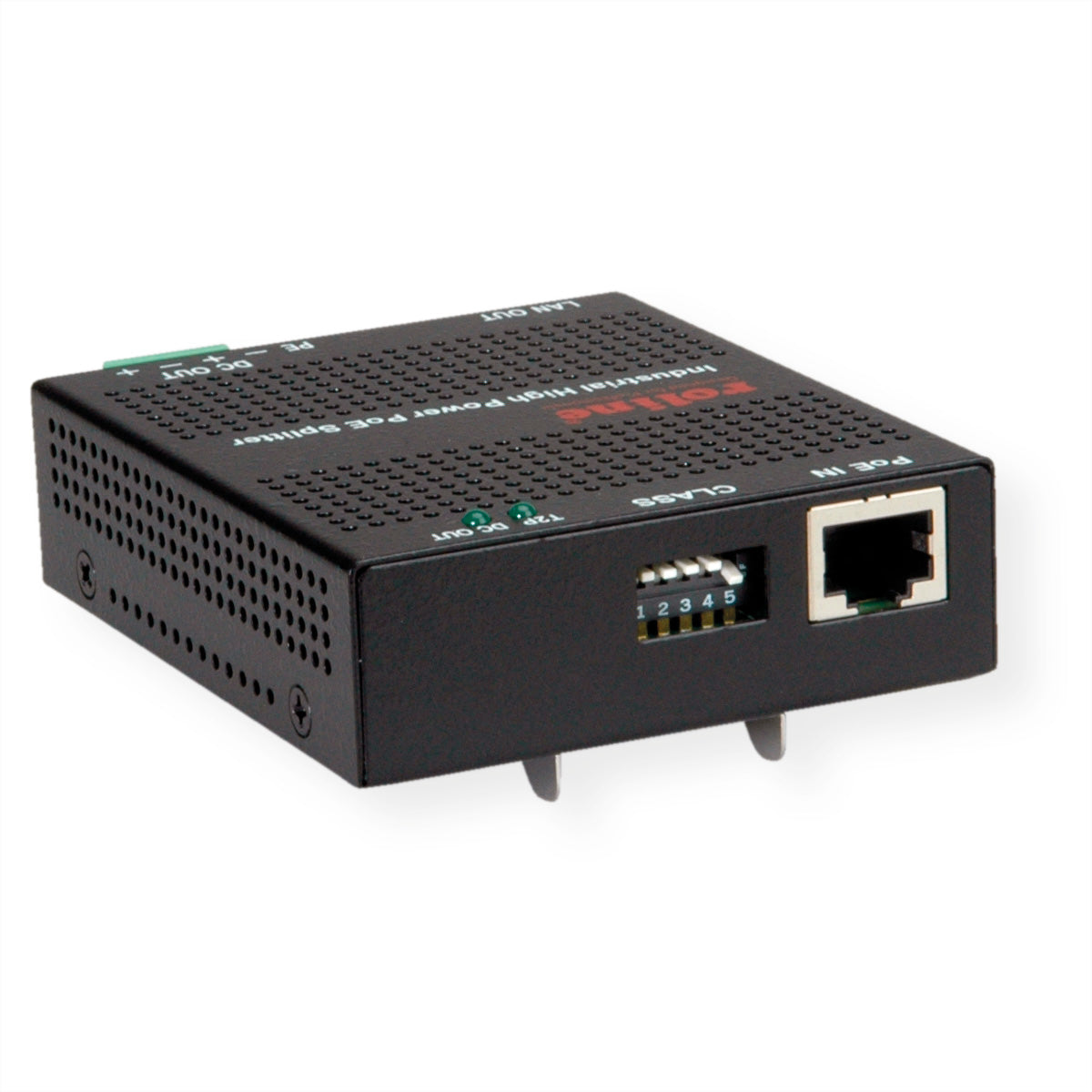 ROLINE High Power PoE-Splitter – 30 W, Gigabit Ethernet, 12 V Ausgang, für IEEE 802.3at/802.3af