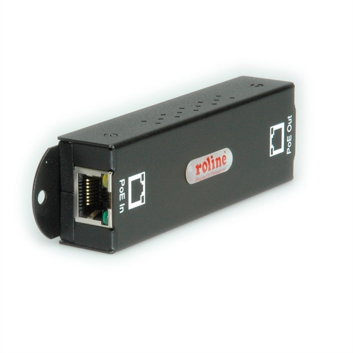 ROLINE PoE-Extender – 1× Gigabit (RJ-45), PoE+ (IEEE 802.3at), 30 W, schwarz