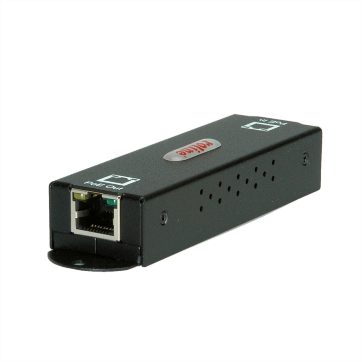 ROLINE PoE-Extender – 1× Gigabit (RJ-45), PoE+ (IEEE 802.3at), 30 W, schwarz