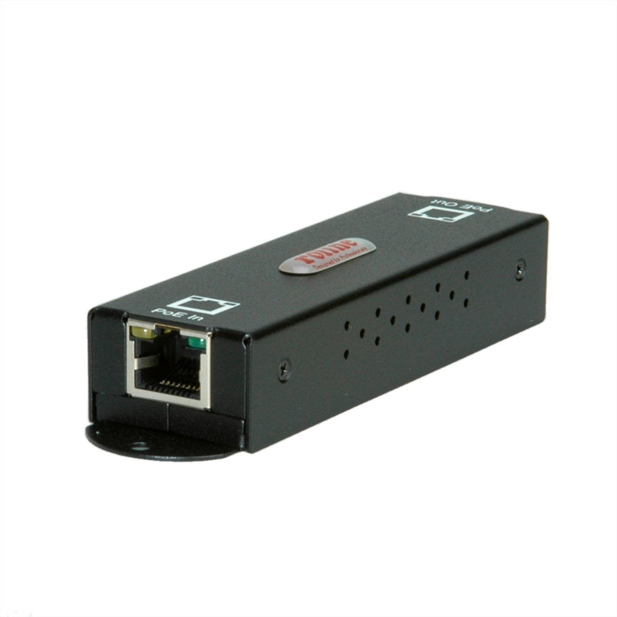 ROLINE PoE-Extender – 1× Gigabit (RJ-45), PoE+ (IEEE 802.3at), 30 W, schwarz