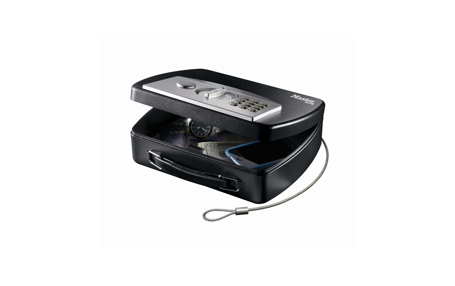 Master Lock Dokumentenkassette P008EML – Elektronikschloss – 2,2 l – Schwarz