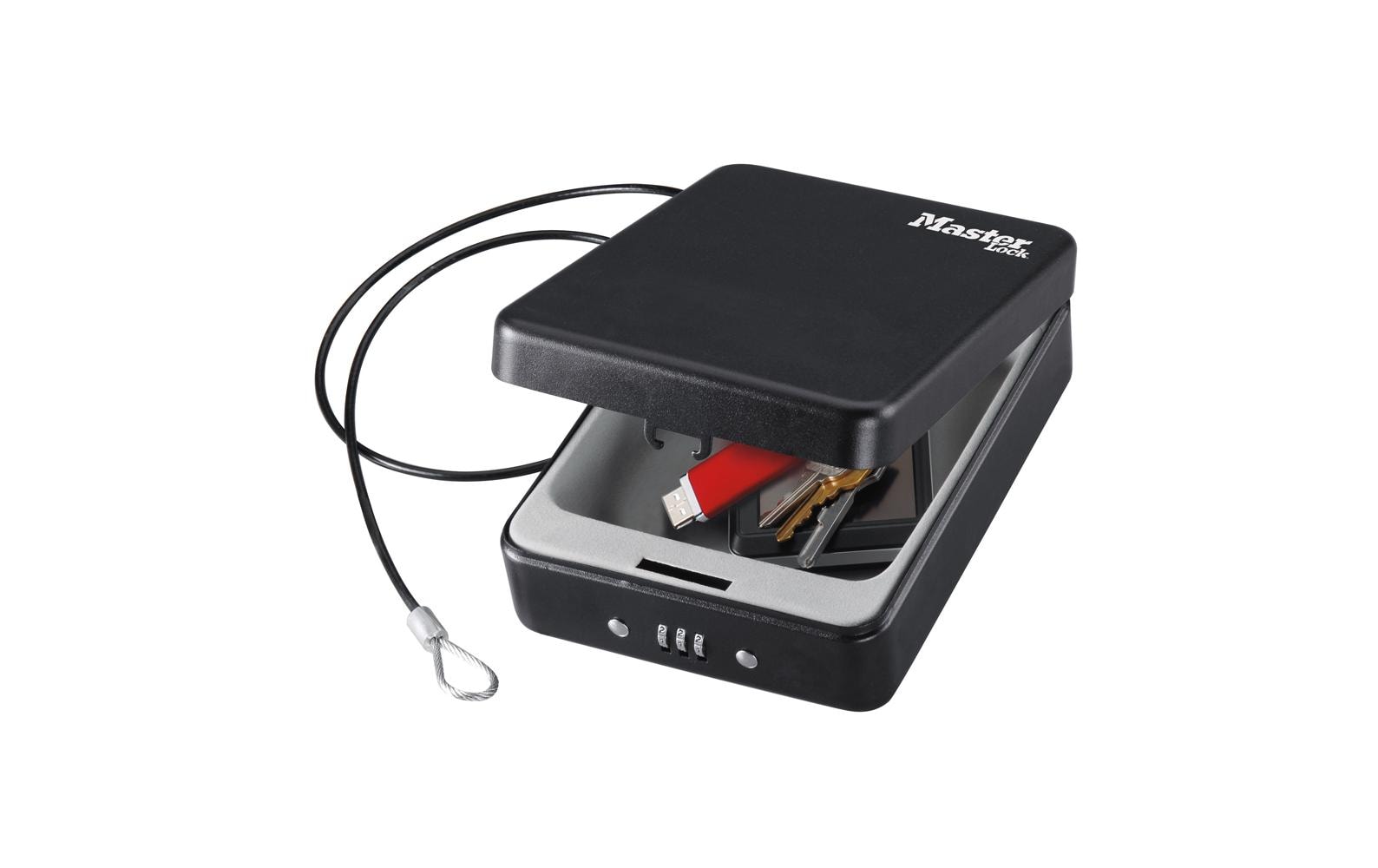 Master Lock Tresor P005CEURBLKHRO – Elektronikschloss – 1,4 l – tragbar – Schwarz