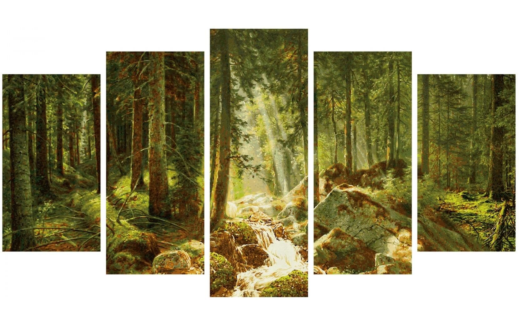Schipper Malen-nach-Zahlen-Set – Wald – 26,3 × 47,6 cm – 5-teilig – ab 8 Jahren