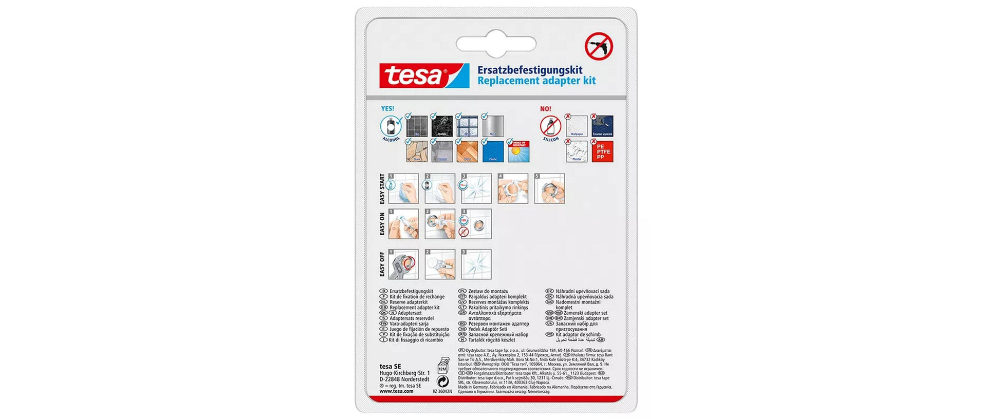 tesa Klebehaken BK20-2 – Ø4,1 cm, Weiss, 2er-Set