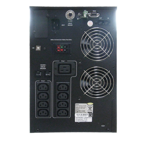 ROLINE ProSecure III 3000 USV 3,0 kVA/2700 W Online – Tower – C13×8, C19×1, Eingang IEC C20