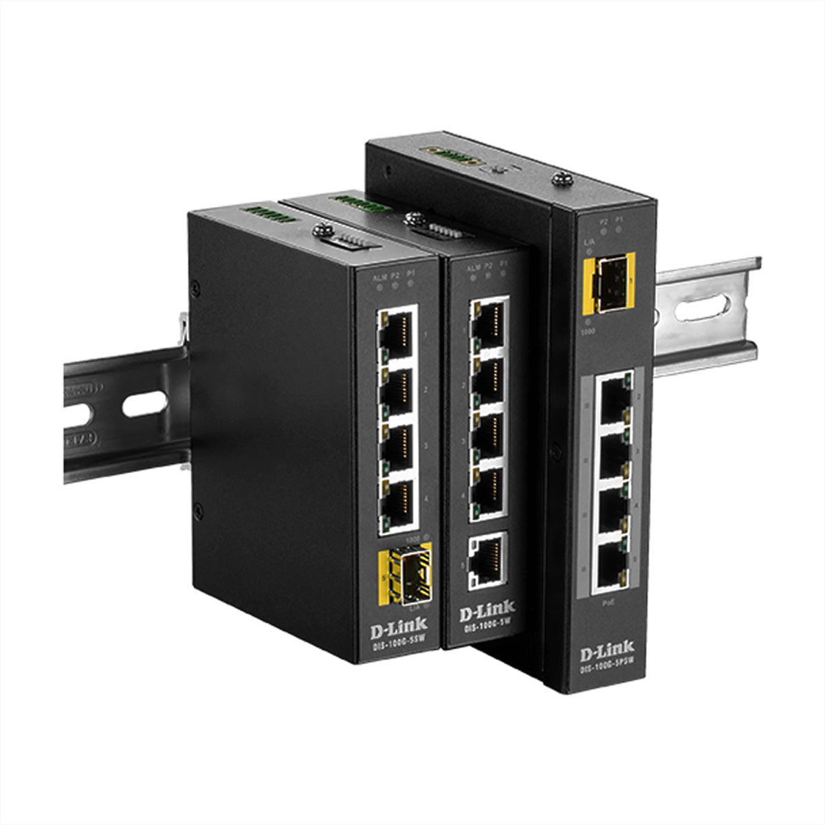 D-Link DIS-100G-5PSW – Switch – 5×GbE, 1×SFP, L2, PoE+ 120 W