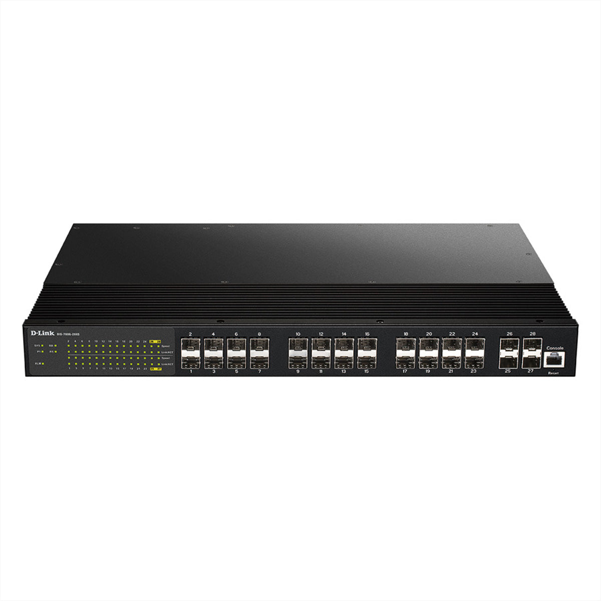 D-Link DIS-700G-28XS – Managed Switch – 24×1G SFP, 4×10G SFP+, L2+, 19" Rack, 1U