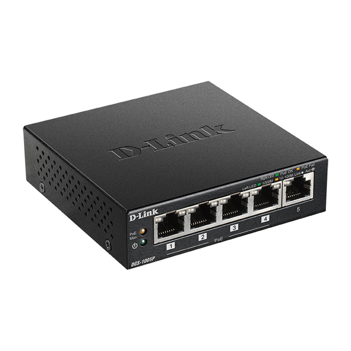 D-Link DGS-1005P – Netzwerk-Switch – 5×GbE, PoE+ 60 W