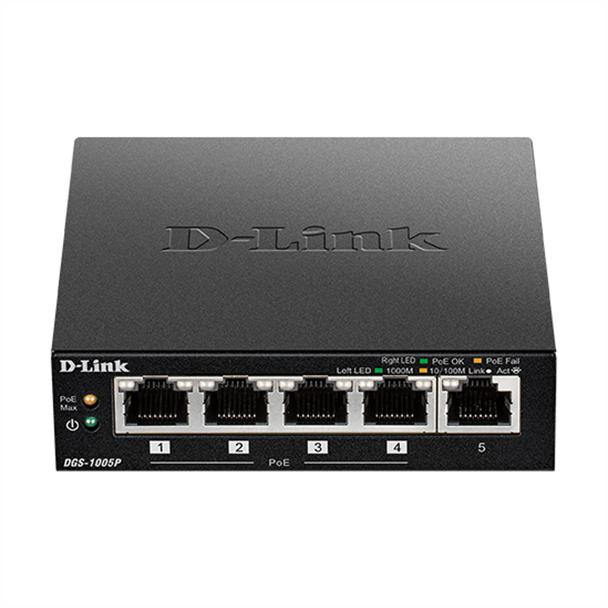 D-Link DGS-1005P – Netzwerk-Switch – 5×GbE, PoE+ 60 W