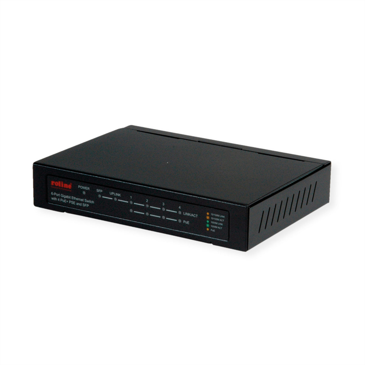 ROLINE Managed Switch – 5×GbE, 1×SFP, PoE+
