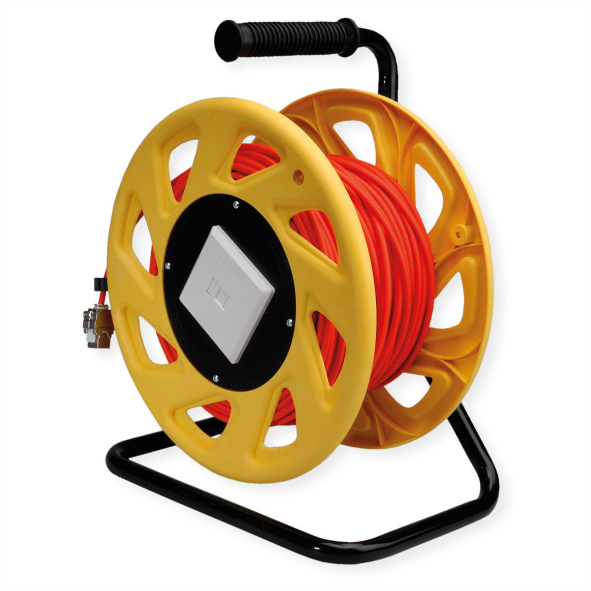 ROLINE Kabeltrommel – Cat6A S/FTP, 60 m, Orange, RJ-45