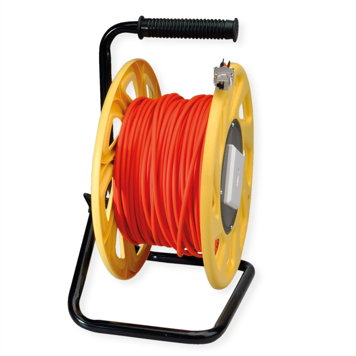 ROLINE Kabeltrommel – Cat6A S/FTP, 60 m, Orange, RJ-45