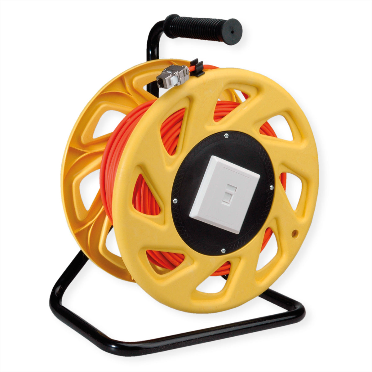 ROLINE Kabeltrommel – Cat6A S/FTP, 60 m, Orange, RJ-45