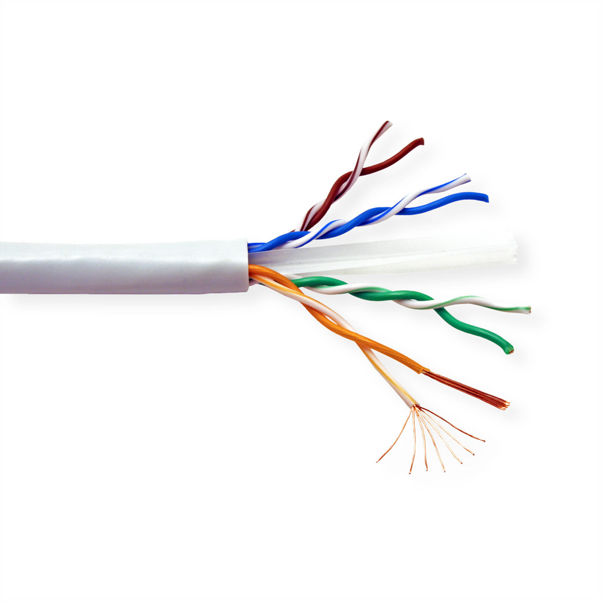 ROLINE UTP-Kabel Cat.6 – 300 m, U/UTP, Litze, PVC, Grau