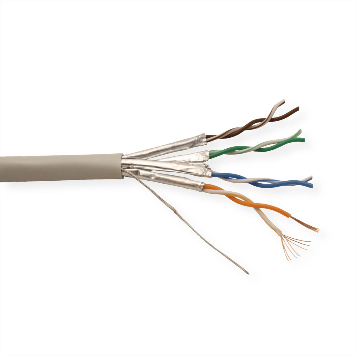 ROLINE Rohkabel Cat.6A – U/FTP, Litze, 300 m, Grau, PVC