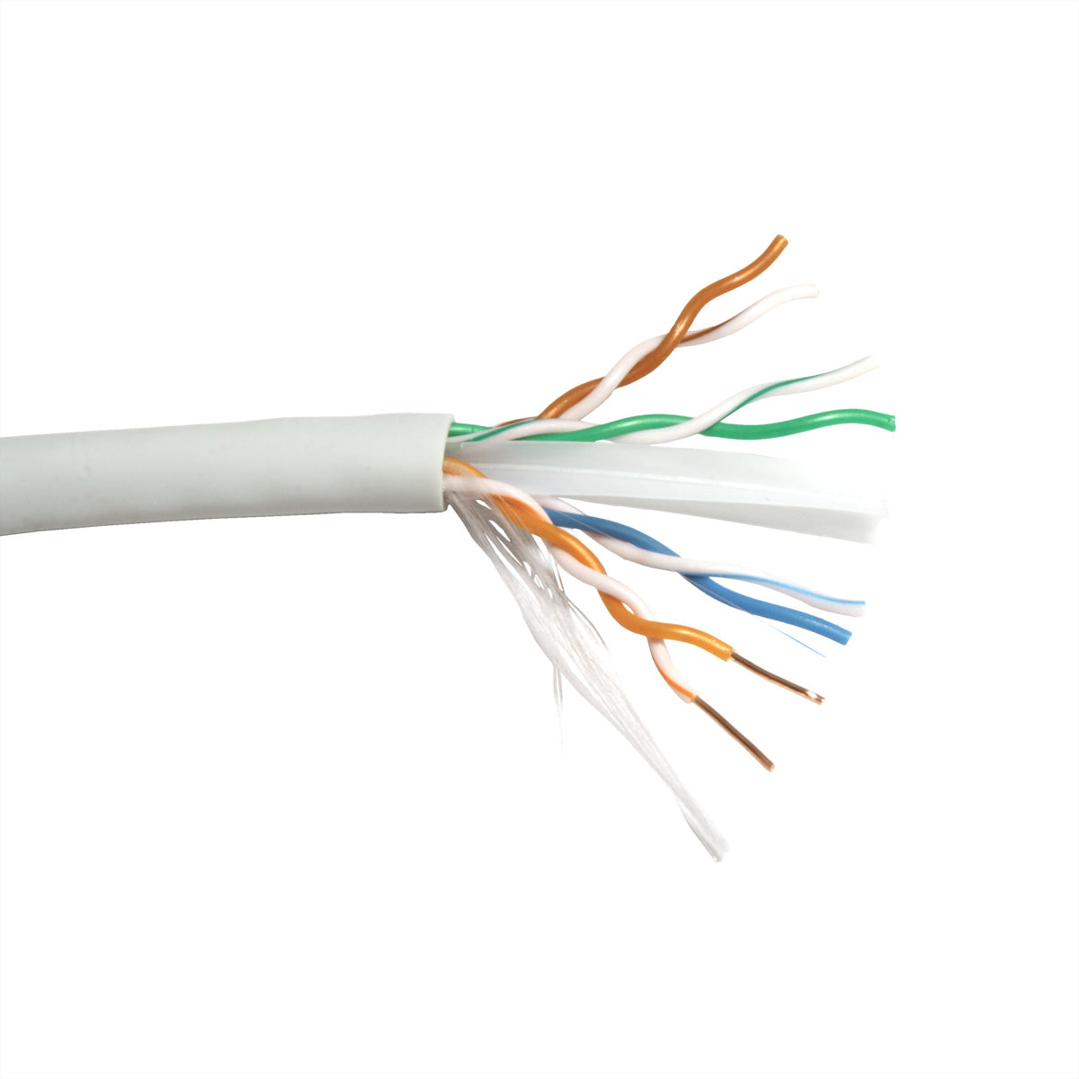 ROLINE Installationskabel – Cat6A (Klasse EA), UTP, Massivdraht, 100 m, Grau
