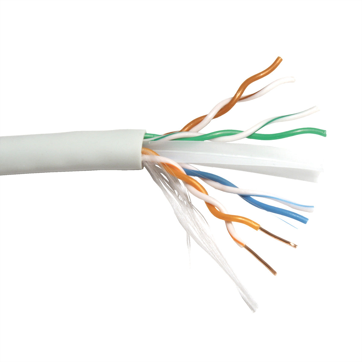 ROLINE Installationskabel – Cat6A (Klasse EA), UTP, Massivdraht, 100 m, Grau