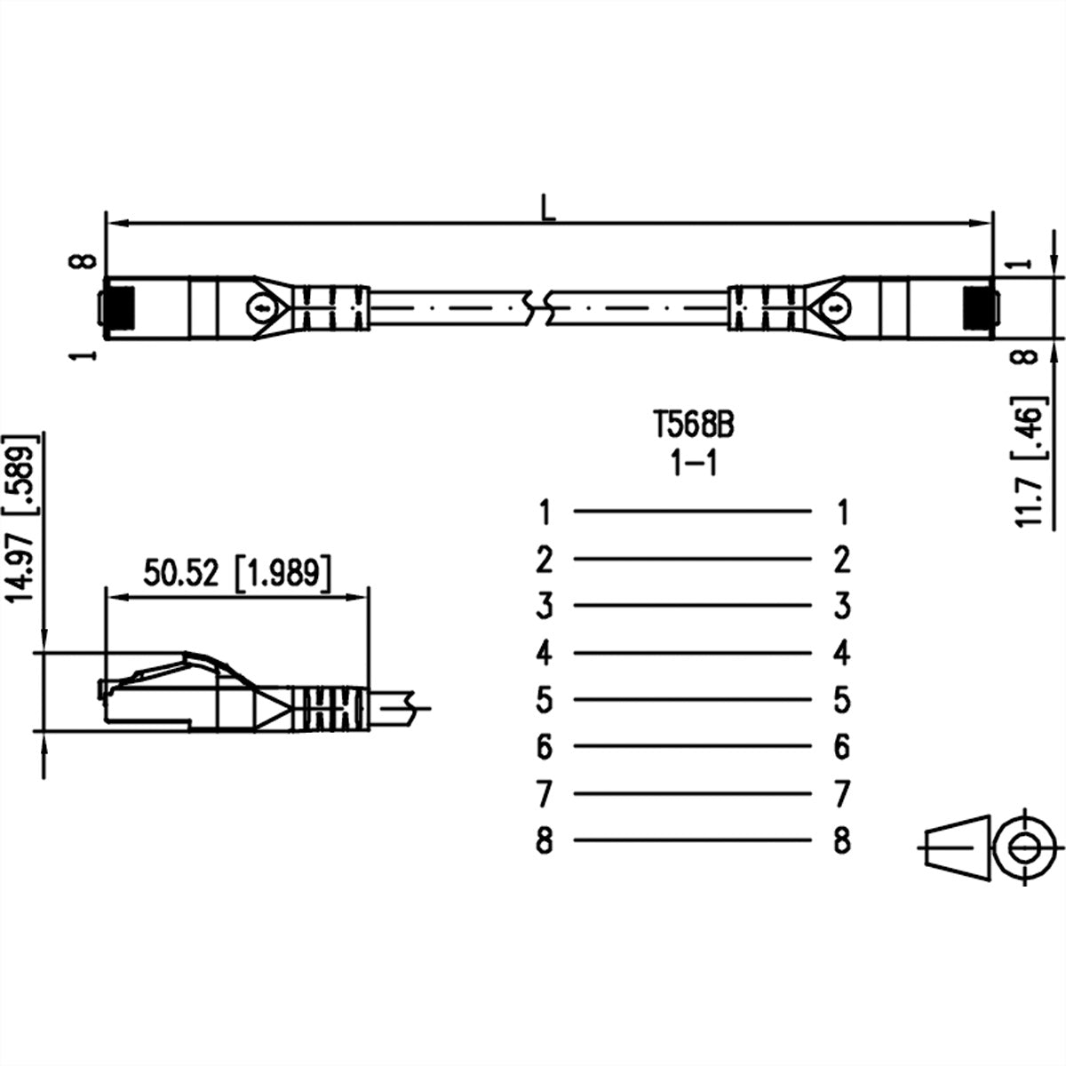 METZ CONNECT Patchkabel Cat6A – S/FTP, 80 m, Schwarz, LSZH, RJ‑45