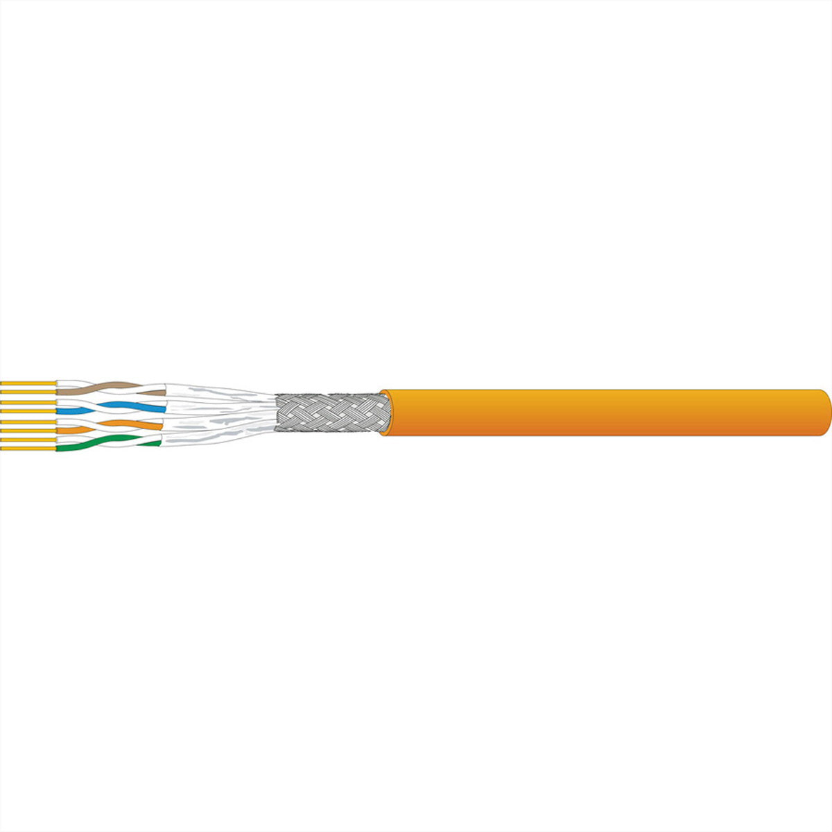 Dätwyler Cables Dätwyler Uninet 7150 Installationskabel – Cat7 (Klasse F) S/FTP (PiMF), 100 m, orange, LSOH