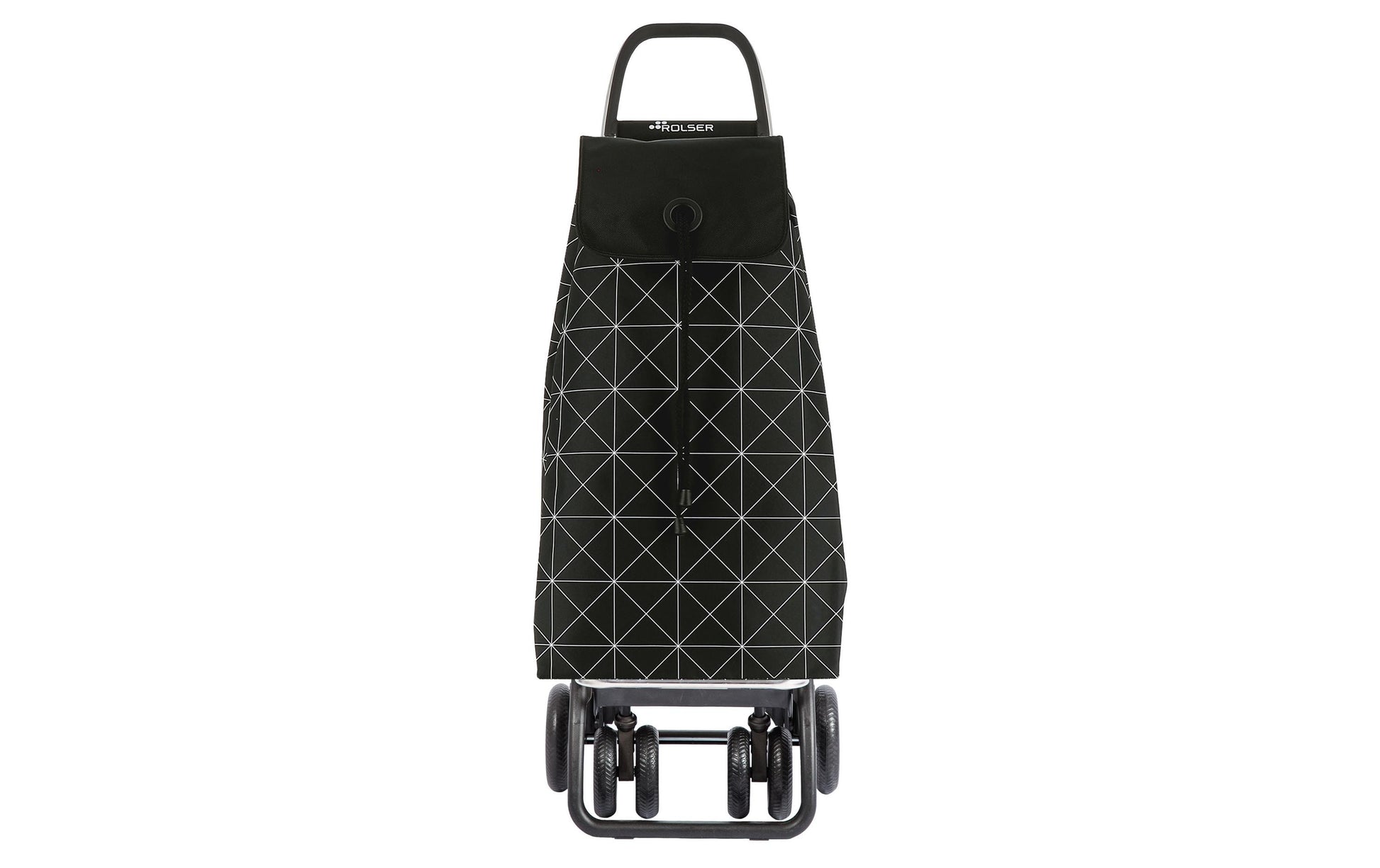 Rolser Stofftasche, Polyester, Schwarz/Weiss, 360×630×190 mm, mit 4 Rädern, 40 kg