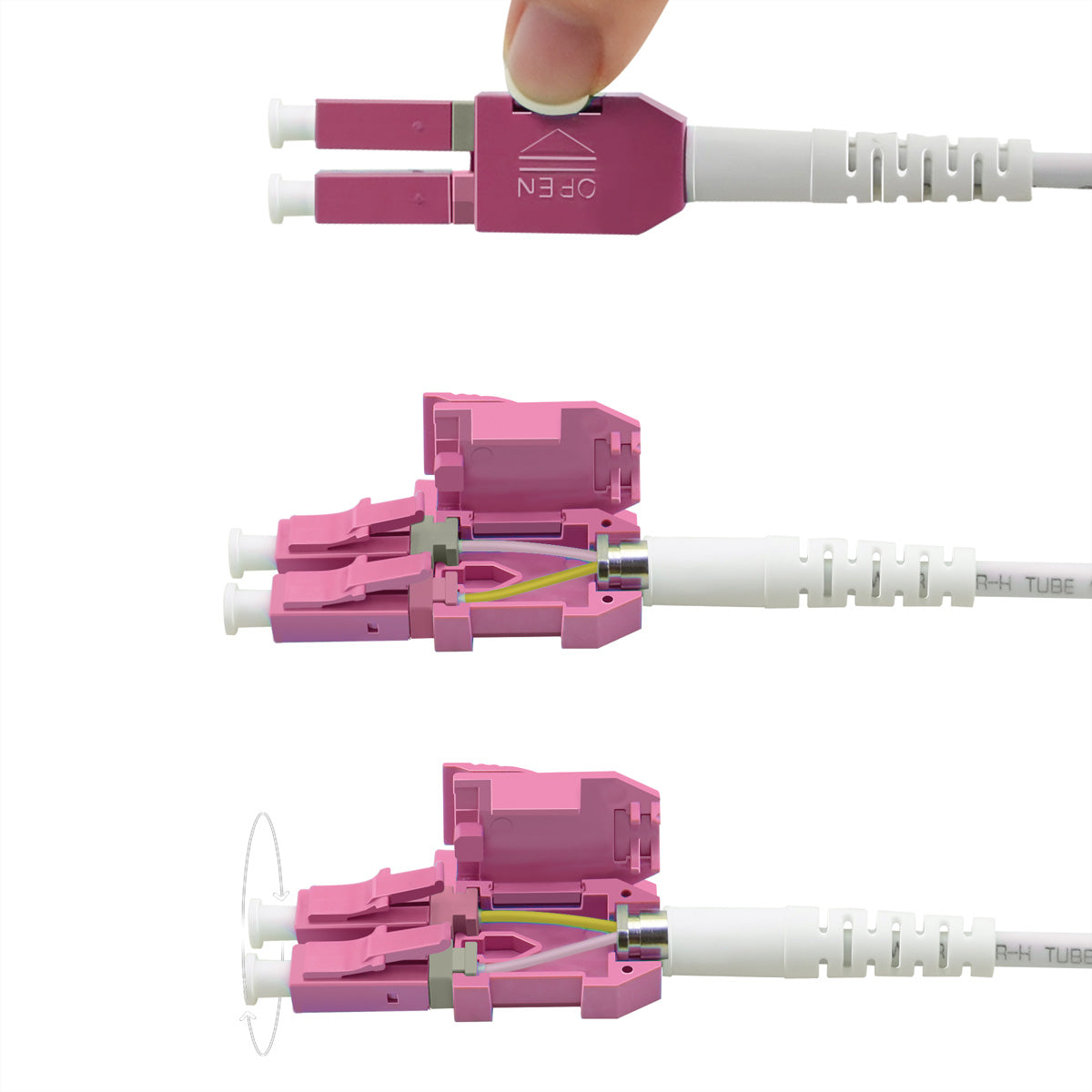 ROLINE LWL-Patchkabel – LC–LC, Multi-Mode (OM4), 10 Gbit/s, 20 m