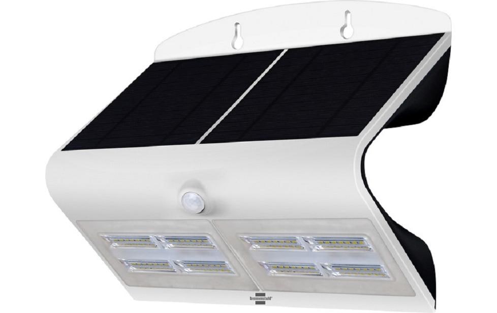 Brennenstuhl Aussenwandleuchte – IP65 – Akku & Solar – mit Bewegungsmelder, dimmbar – Schwarz – Kunststoff
