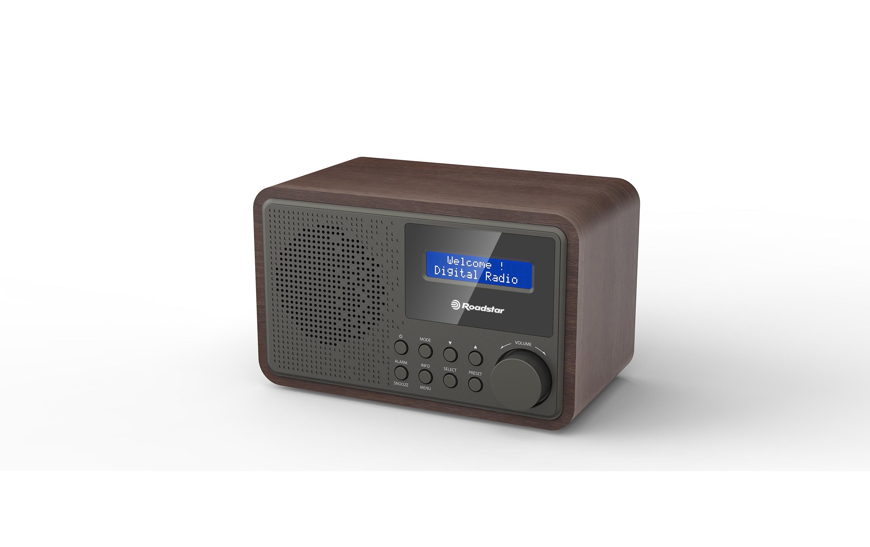 Roadstar HRA-700+ – Tragbares Radio, FM, 3,5 mm Kopfhöreranschluss – Walnuss