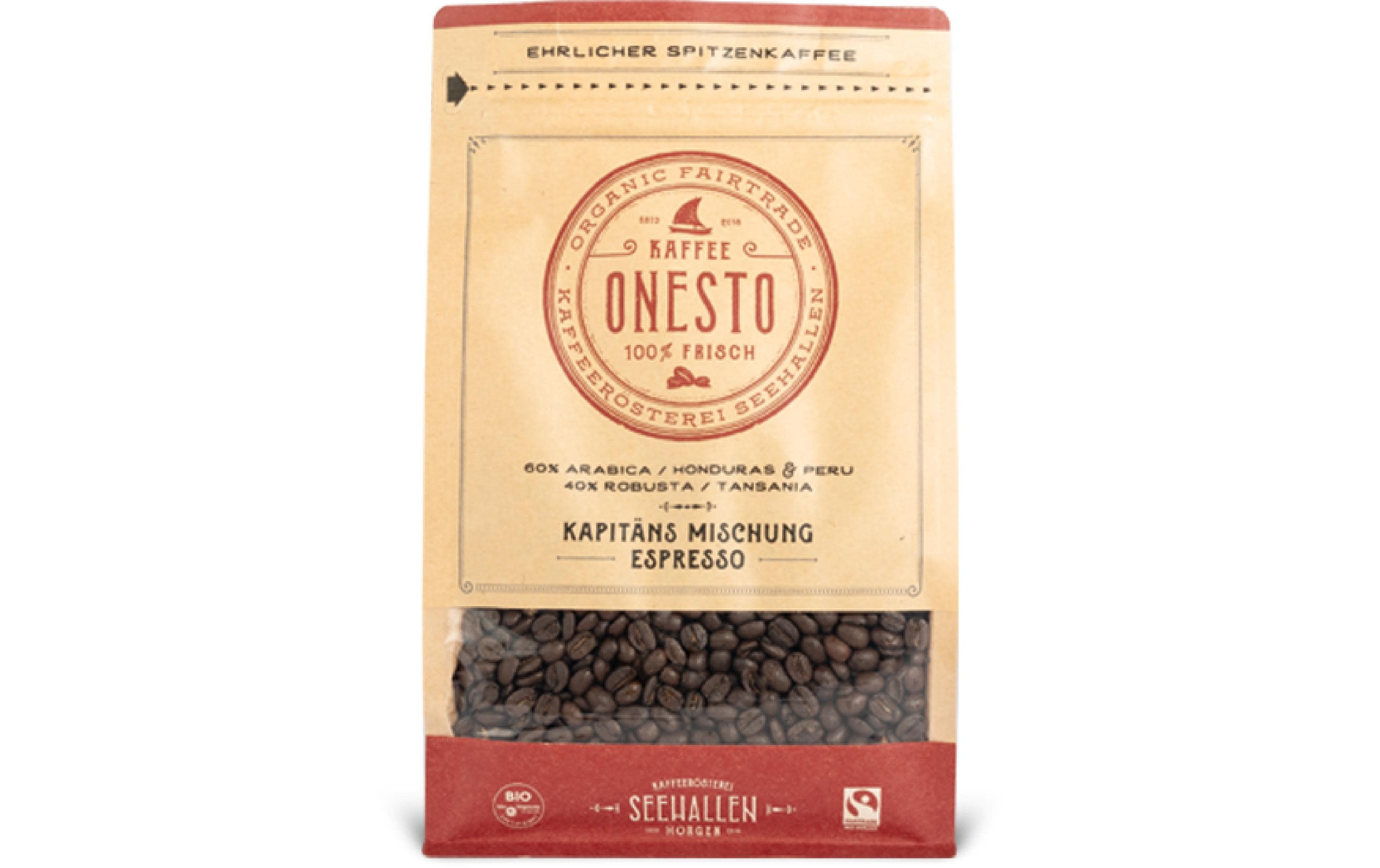 Onesto Kaffeebohnen – Espresso, Bio, Arabica/Robusta, 1 kg