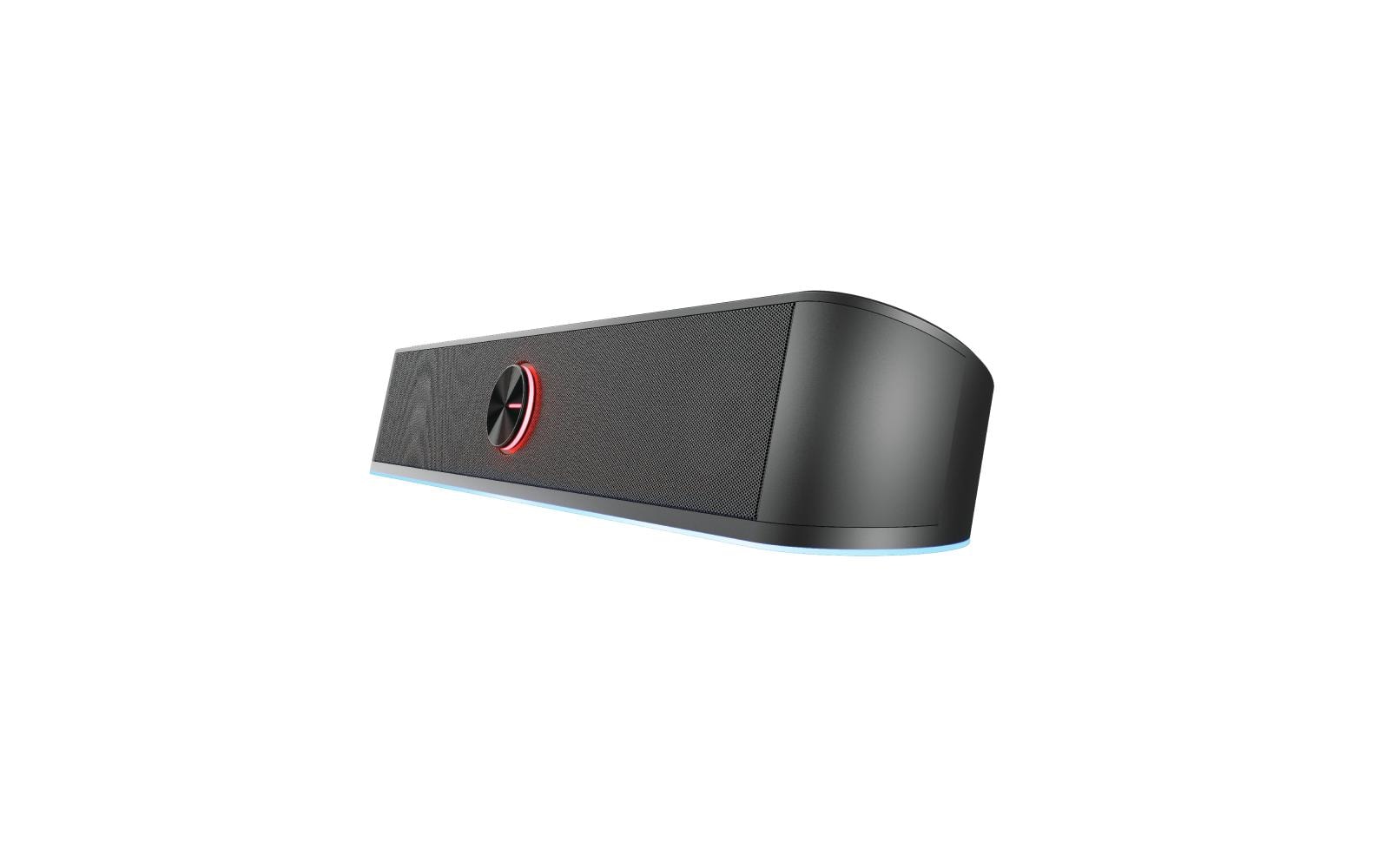 Trust GXT 619 Thorne – Soundbar, ohne Subwoofer – 2.0, 6 W, USB, 3,5 mm Klinke, LED-Beleuchtung, Schwarz