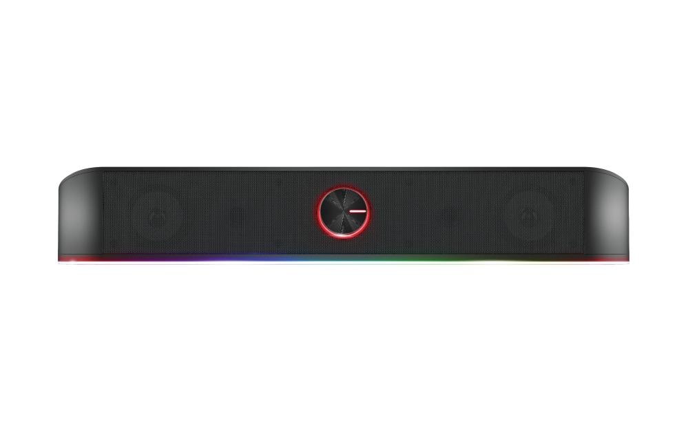 Trust GXT 619 Thorne – Soundbar, ohne Subwoofer – 2.0, 6 W, USB, 3,5 mm Klinke, LED-Beleuchtung, Schwarz