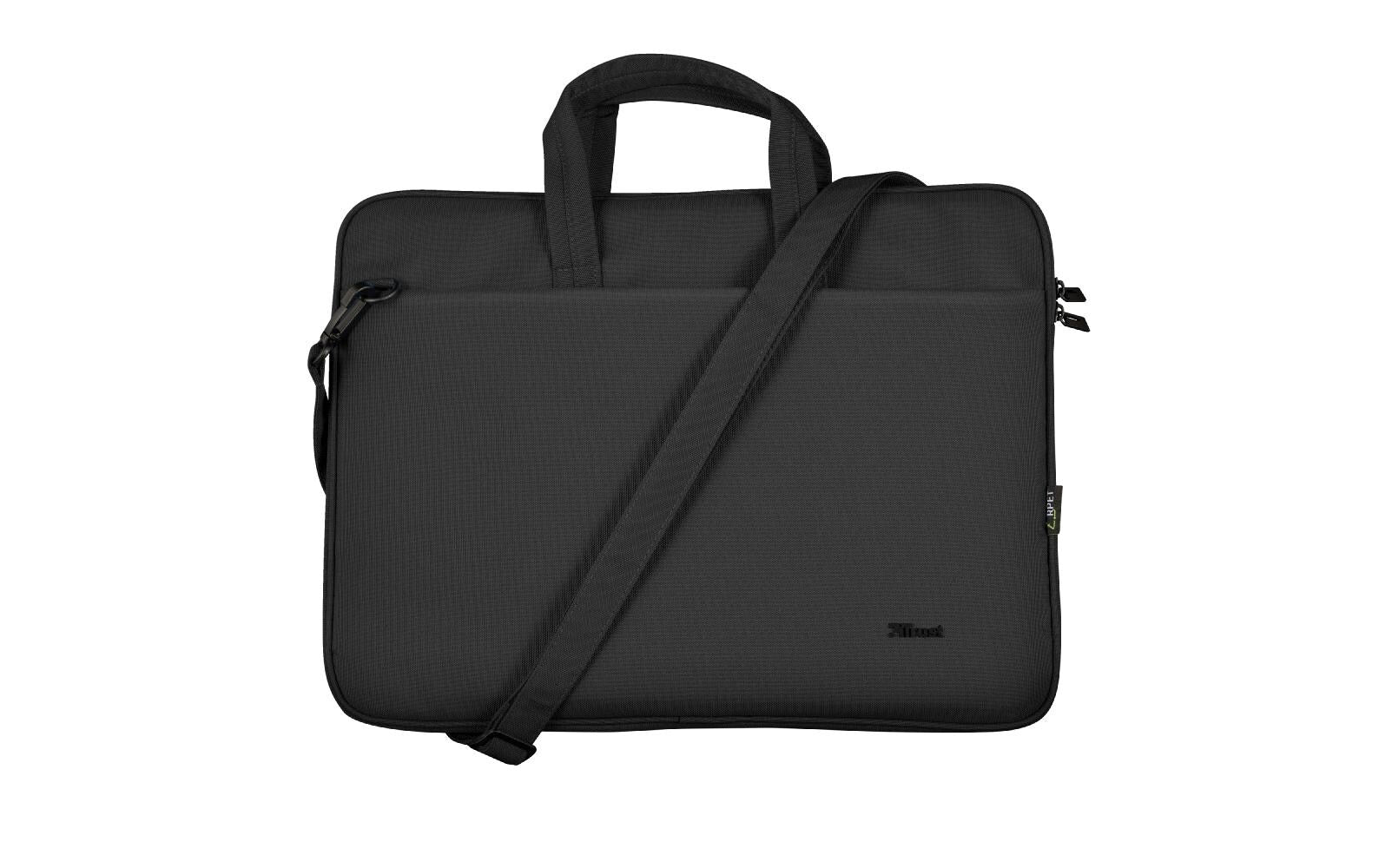Trust Notebook-Tasche für Notebooks bis 16" – Trolley-Band, abnehmbarer Schultergurt – Schwarz