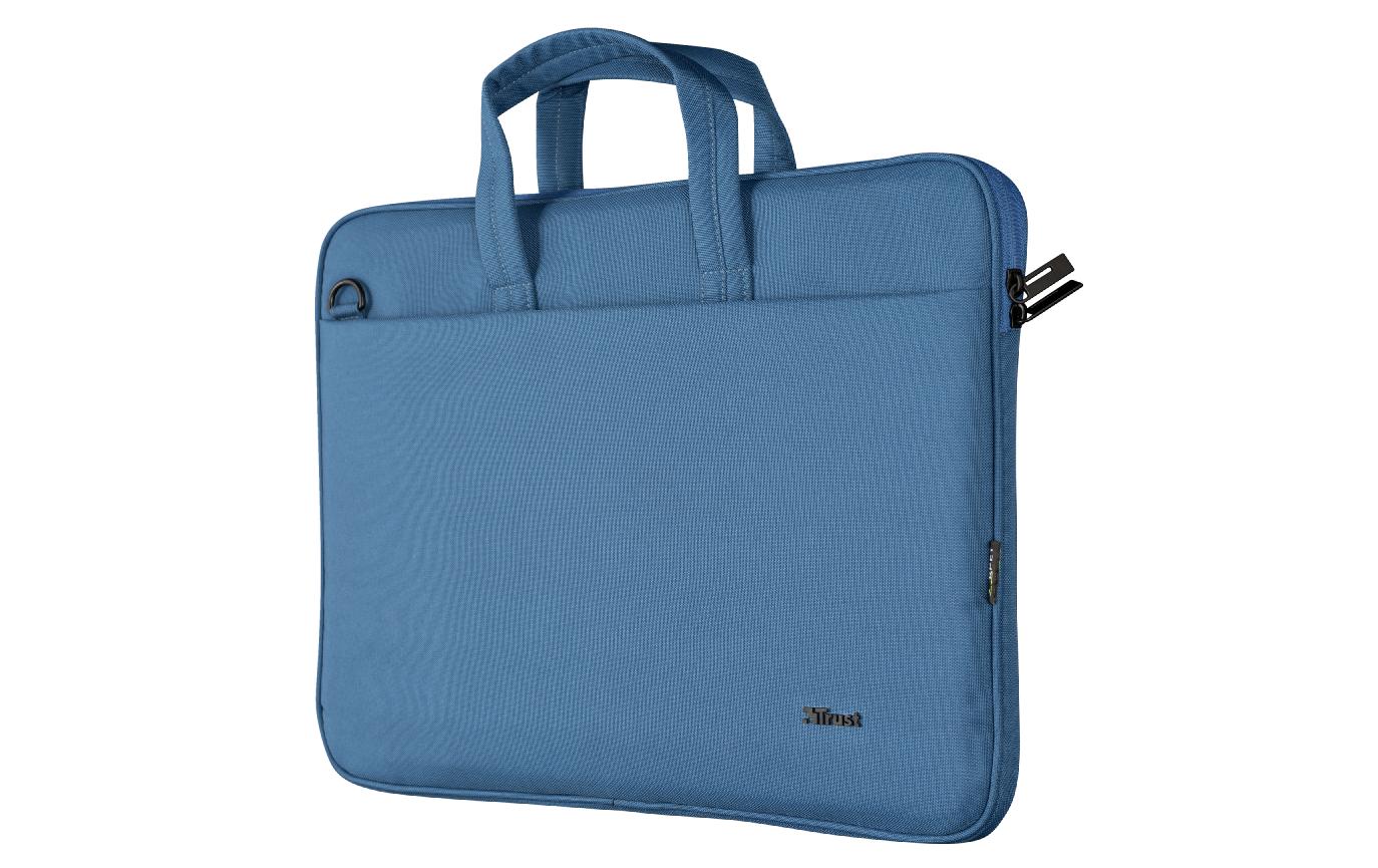 Trust Notebook-Tasche für Notebooks bis 16" – Trolley-Band, abnehmbarer Schultergurt – Blau