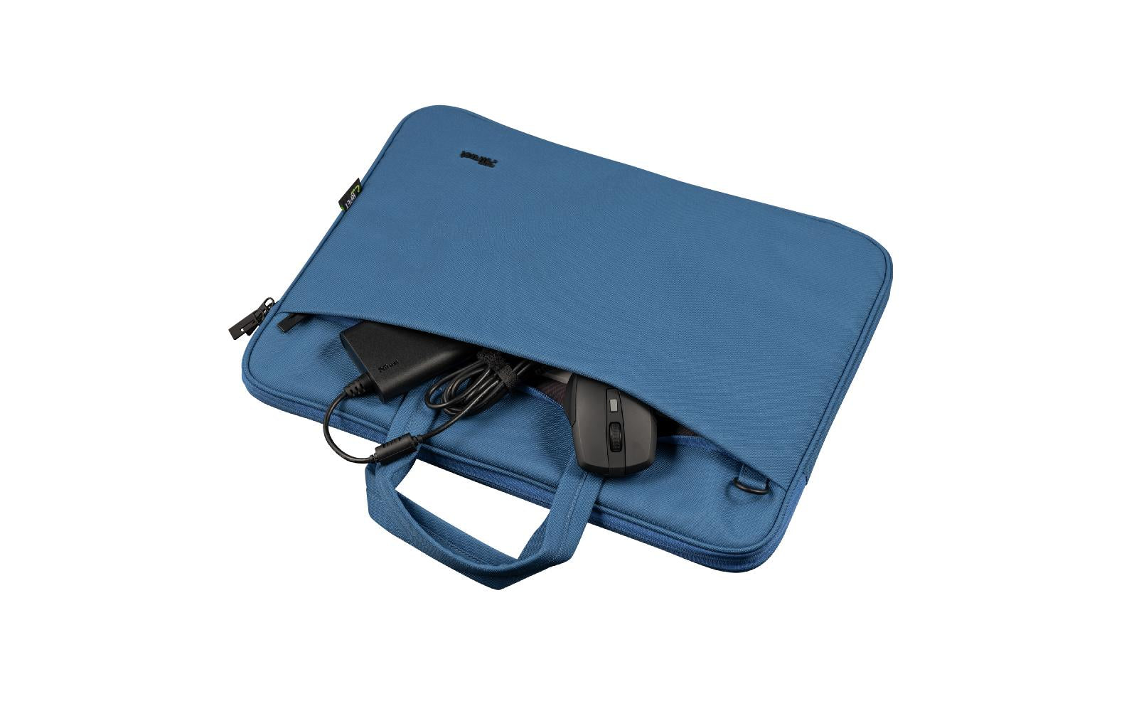 Trust Notebook-Tasche für Notebooks bis 16" – Trolley-Band, abnehmbarer Schultergurt – Blau