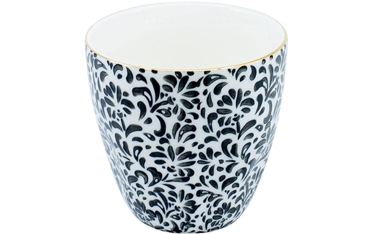 Kadastar Kaffeetasse – 250 ml, Ø 9,2 cm, Steingut, Schwarz/Weiss, spülmaschinenfest